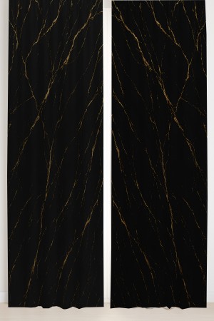 Sarı Siyah Mermer Desenli Çift Kanatlı Fon Perde Süet Oturma Odası Salon Mutfak 140x260cm Sarı Siyah Mermer Desenli Çift Kanatlı Fon Perde Süet Oturma Odası Salon Mutfak 140x260cm