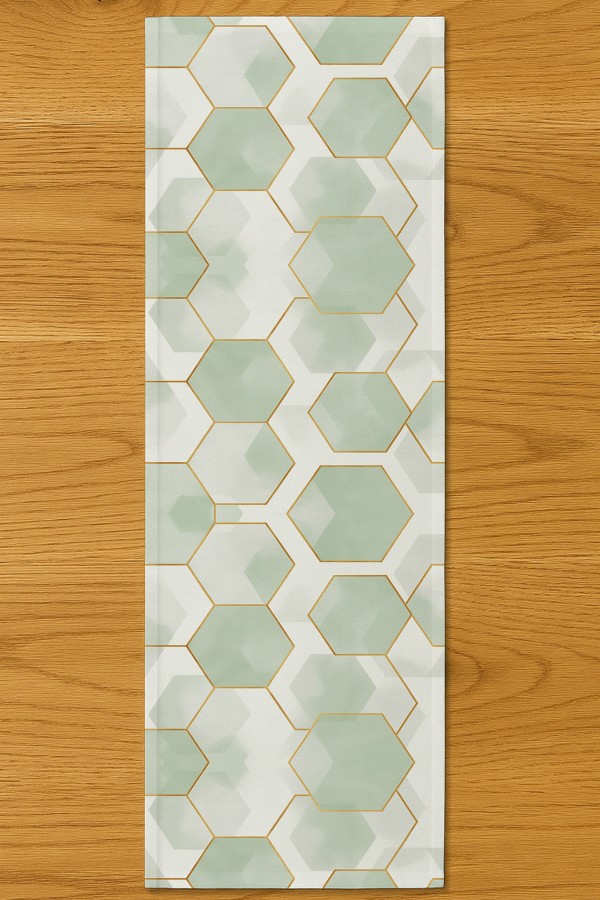 Geometrik Modern Desenli Dijital Baskı Yıkanabilir Dekoratif Runner 40x140cm Geometrik Modern Desenli Dijital Baskı Yıkanabilir Dekoratif Runner 40x140cm