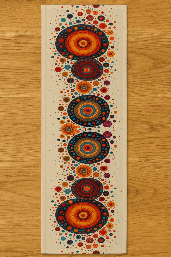 Etnik Halkalar Desenli Dijital Baskı Yıkanabilir Dekoratif Runner 40x140cm Etnik Halkalar Desenli Dijital Baskı Yıkanabilir Dekoratif Runner 40x140cm