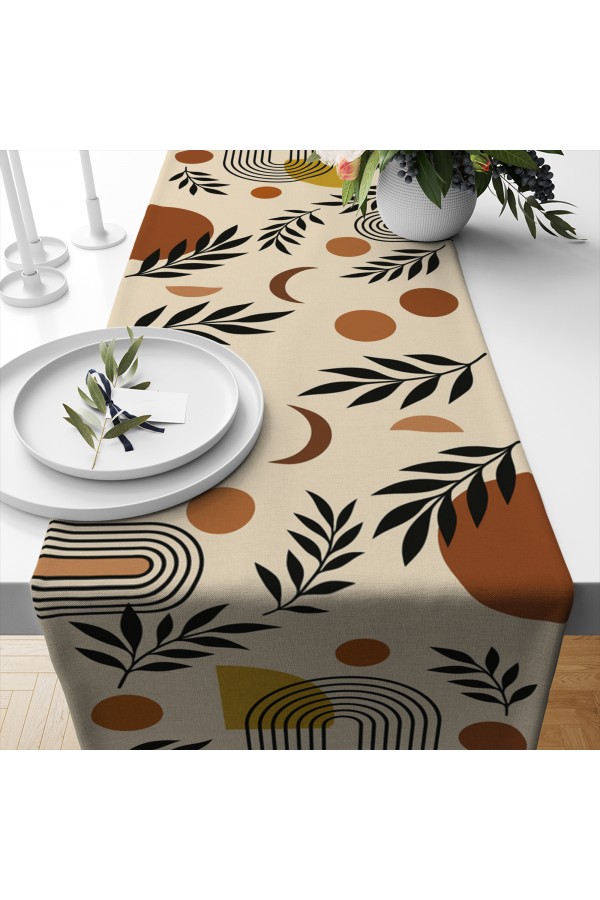 Minimal Renkli Desenli Dijital Baskı Yıkanabilir Dekoratif Runner 40x140cm Minimal Renkli Desenli Dijital Baskı Yıkanabilir Dekoratif Runner 40x140cm