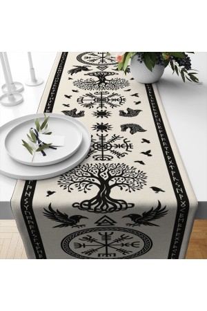 Retro Yaşam Ağacı Desenli Dijital Baskı Yıkanabilir Dekoratif Runner 40x140cm Retro Yaşam Ağacı Desenli Dijital Baskı Yıkanabilir Dekoratif Runner 40x140cm