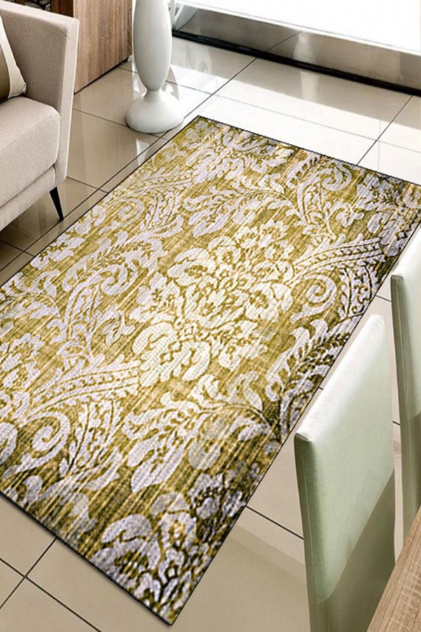 Else Sari Vintage Damask 3D Modern Dekoratif Salon Halilari Else Sari Vintage Damask 3D Modern Dekoratif Salon Halilari