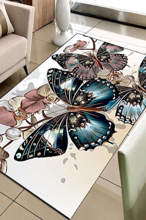 Else Hali Kelebekler 3D Modern Dekoratif 3D Salon Halilari Else Hali Kelebekler 3D Modern Dekoratif 3D Salon Halilari