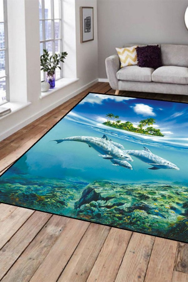 Else Hali Yunuslu Modern Dekoratif 3D Salon Halilari Else Hali Yunuslu Modern Dekoratif 3D Salon Halilari