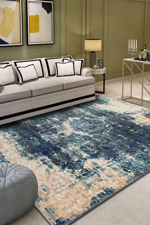 Else Sarı Mavi Eskitme Otantik 3D Dekoratif Modern Desenli Halı Else Sarı Mavi Eskitme Otantik 3D Dekoratif Modern Desenli Halı
