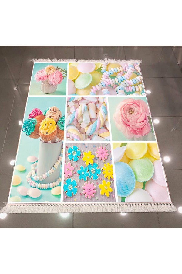 Else Şekerler Mutfak Dekoratif Modern 3D Dokuma Şönil Hali Else Şekerler Mutfak Dekoratif Modern 3D Dokuma Şönil Hali