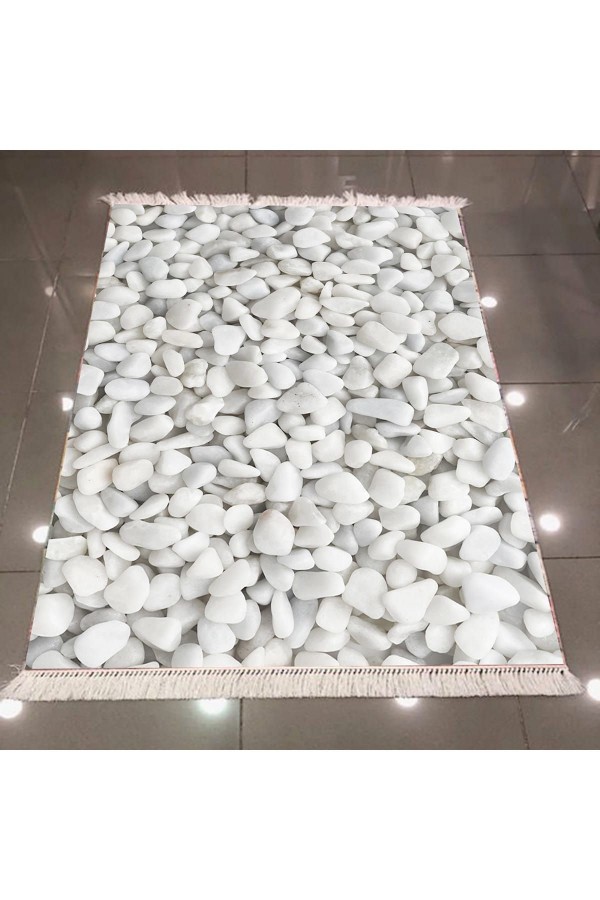 Else Çakil Taşli Dekoratif Modern 3D Dokuma Şönil Hali Else Çakil Taşli Dekoratif Modern 3D Dokuma Şönil Hali