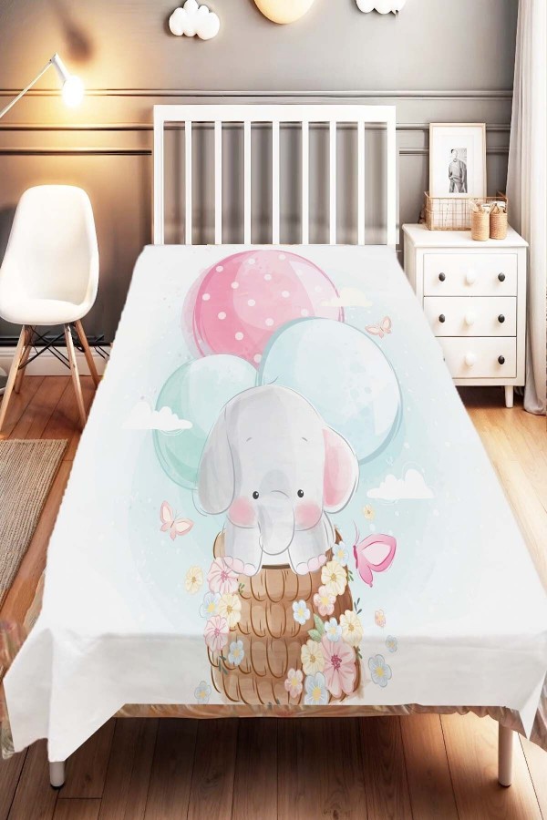 Filli Tilki Desenli Çocuk Ve Bebek Odası Dekoratif Yatak Örtüsü Filli Tilki Desenli Çocuk Ve Bebek Odası Dekoratif Yatak Örtüsü