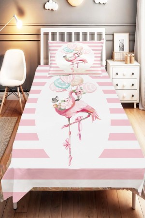 Pembe Beyaz Filamingo Desenli Tek Kişilik Çocuk Ve Bebek Odası Dekoratif Yatak Örtüsü Pembe Beyaz Filamingo Desenli Tek Kişilik Çocuk Ve Bebek Odası Dekoratif Yatak Örtüsü