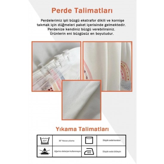 Tavşanlı Kız Desenli Dekoratif Çocuk Ve Bebek Odası Fon Perde Tavşanlı Kız Desenli Dekoratif Çocuk Ve Bebek Odası Fon Perde