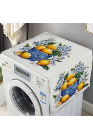 Vintage Limonlar Desenli Dekoratif Bulaşık Kurutma ve Çamaşır Makinesi Örtüsü 60x140cm Vintage Limonlar Desenli Dekoratif Bulaşık Kurutma ve Çamaşır Makinesi Örtüsü 60x140cm