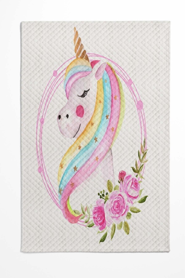 Unicorn Atlı Desenli Tek Kişilik Çocuk Pike Takımı Unicorn Atlı Desenli Tek Kişilik Çocuk Pike Takımı