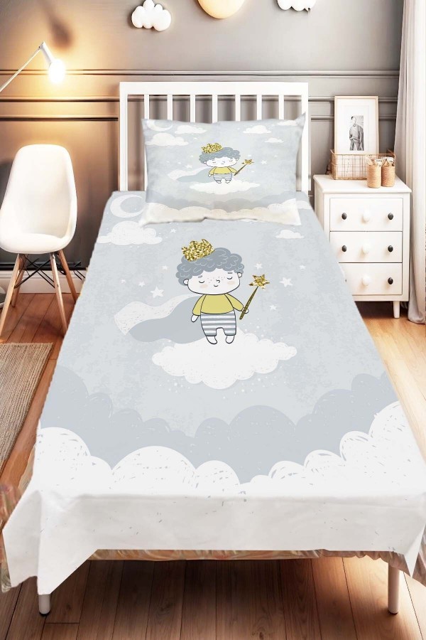 Küçük Prens Desenli Çocuk Ve Bebek Odası Dekoratif Yatak Örtüsü Küçük Prens Desenli Çocuk Ve Bebek Odası Dekoratif Yatak Örtüsü