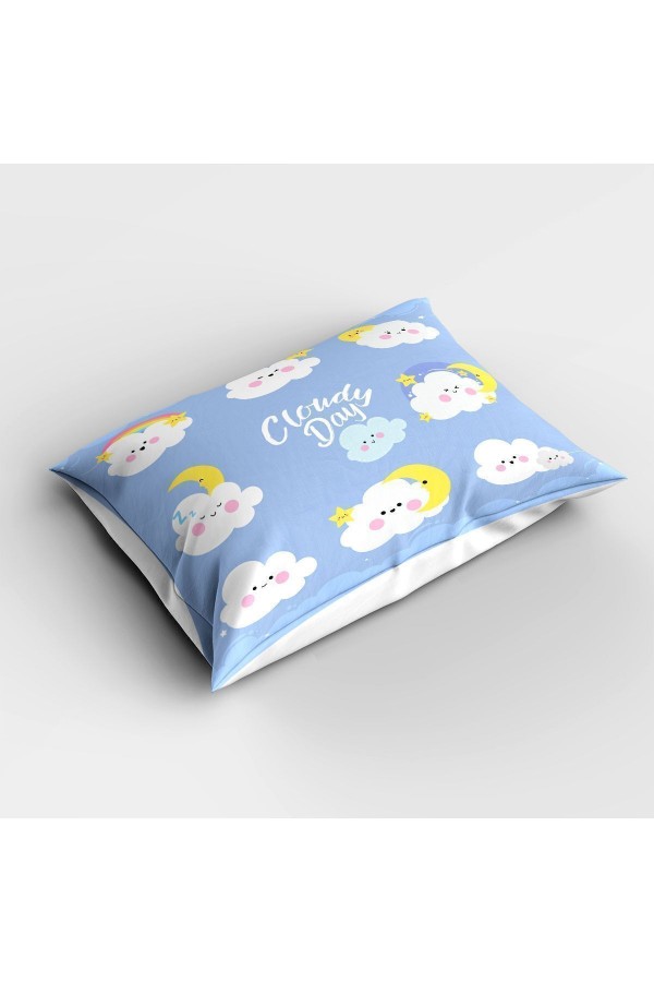 Sevimli Bulutlar Desenli Çocuk Ve Bebek Odası Dekoratif Yatak Örtüsü Sevimli Bulutlar Desenli Çocuk Ve Bebek Odası Dekoratif Yatak Örtüsü