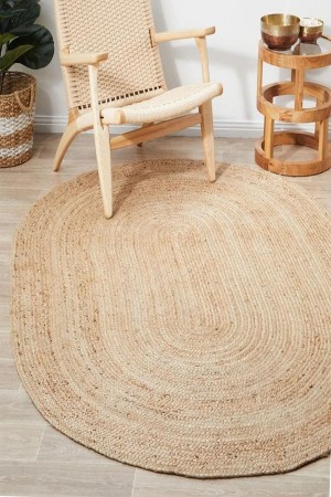 Doğal Kahverengi Desenli Oval Örme Jüt Örgü Halı Hasır Kilim Doğal Kahverengi Desenli Oval Örme Jüt Örgü Halı Hasır Kilim