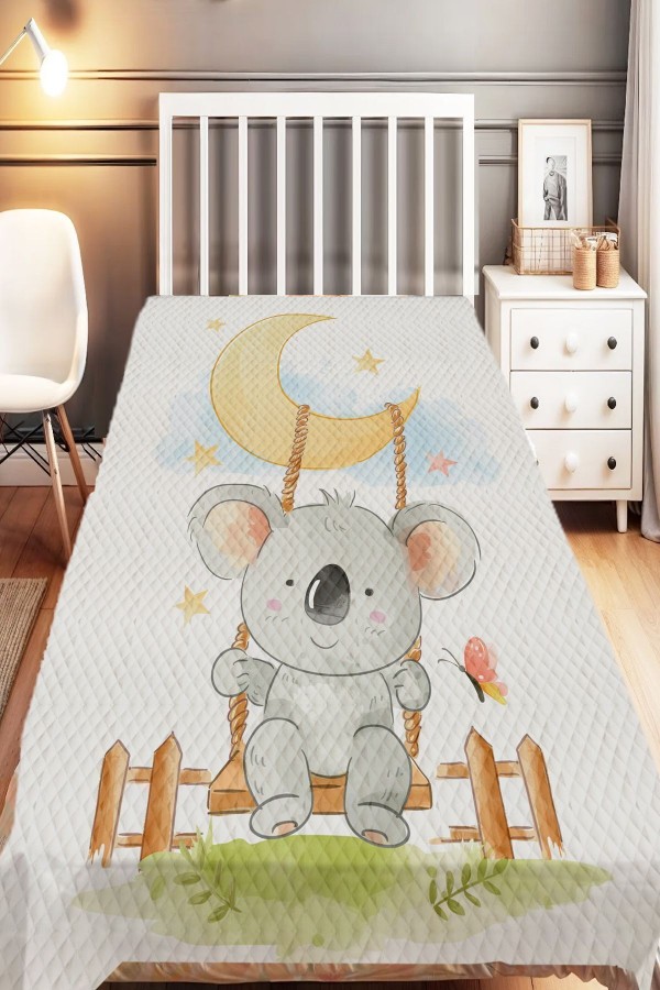 ElseSevimli Koala  Desenli Tek Kişilik Çocuk Pike Takımı