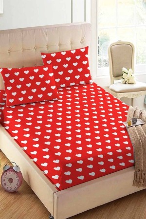 Else Kırmızı Kalpli Desenli Lastikli Çift Kişilik Lastikli Yastıklı Çarşaf Takımı 160x200cm Else Kırmızı Kalpli Desenli Lastikli Çift Kişilik Lastikli Yastıklı Çarşaf Takımı 160x200cm