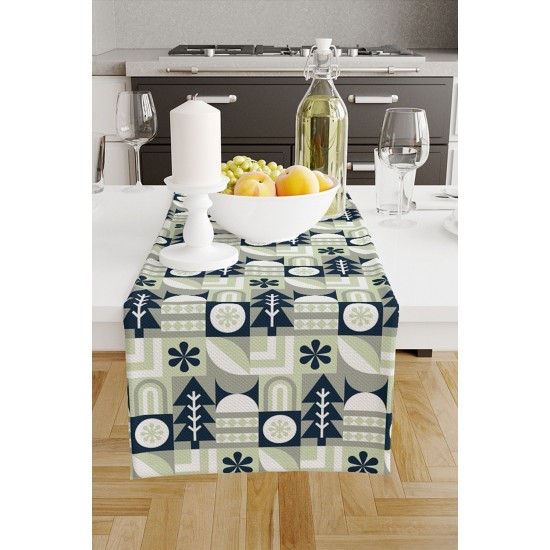 Yeşil Lacivert Ağaçlı Desenli Dijital Baskılı Leke Tutmaz Dertsiz Dekoratif Runner 40x140cm Yeşil Lacivert Ağaçlı Desenli Dijital Baskılı Leke Tutmaz Dertsiz Dekoratif Runner 40x140cm