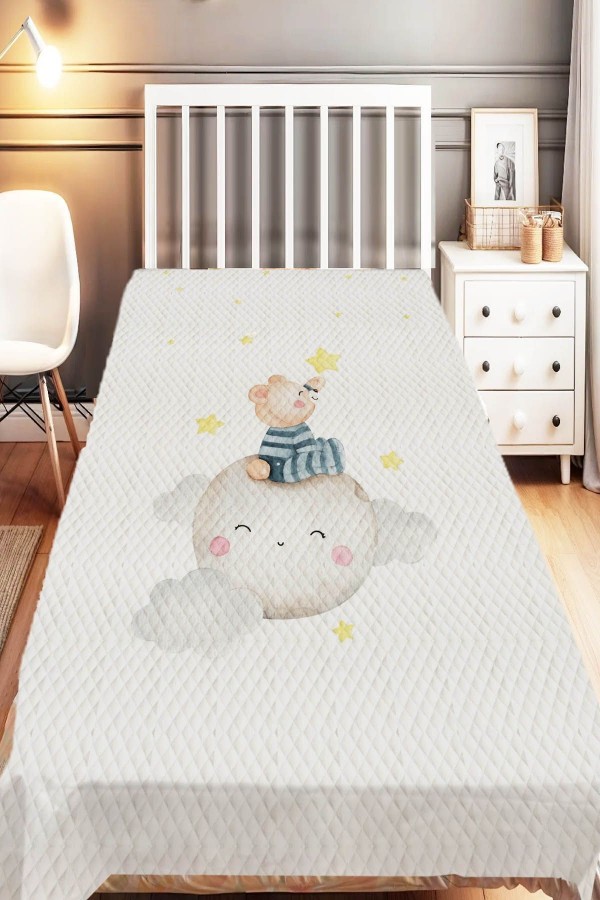 Pembe Unicorn Atlı Desenli Tek Kişilik Çocuk Pike Takımı Pembe Unicorn Atlı Desenli Tek Kişilik Çocuk Pike Takımı