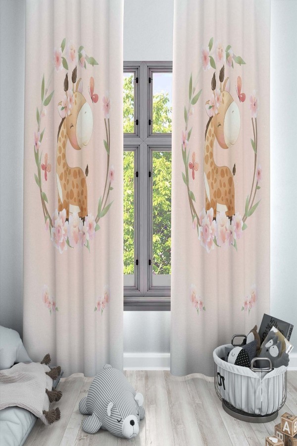 Mavi Kahve Baykuşlu Hayvanlı Desenli Dekoratif Çocuk Ve Bebek Odası Fon Perde Mavi Kahve Baykuşlu Hayvanlı Desenli Dekoratif Çocuk Ve Bebek Odası Fon Perde