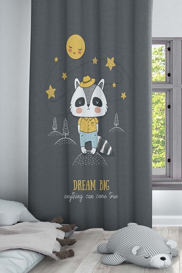 Minik Tilki Desenli Dekoratif Çocuk Ve Bebek Odası Fon Perde Minik Tilki Desenli Dekoratif Çocuk Ve Bebek Odası Fon Perde