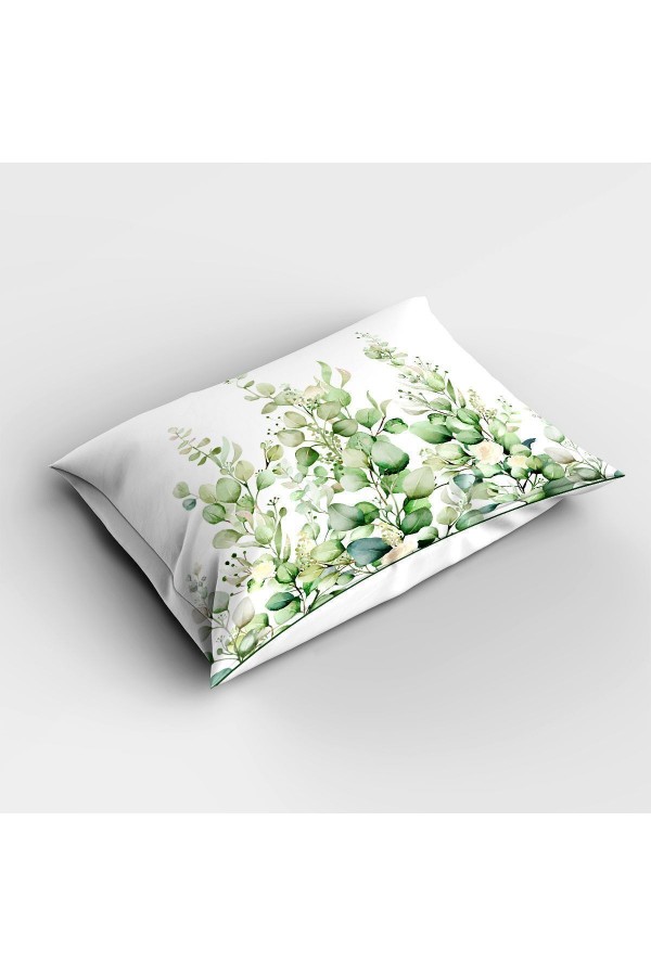 Yeşil Okaliptus Sarmaşık Desenli Baskılı Dekoratif Yastıklı Pike Takımı 200x220 cm Yeşil Okaliptus Sarmaşık Desenli Baskılı Dekoratif Yastıklı Pike Takımı 200x220 cm