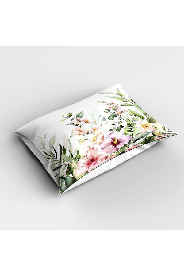 Renkli Çiçekler Baskılı Desenli Lastikli Tek Kişilik Yastıklı Lastikli Çarşaf Takımı 90x190cm Renkli Çiçekler Baskılı Desenli Lastikli Tek Kişilik Yastıklı Lastikli Çarşaf Takımı 90x190cm