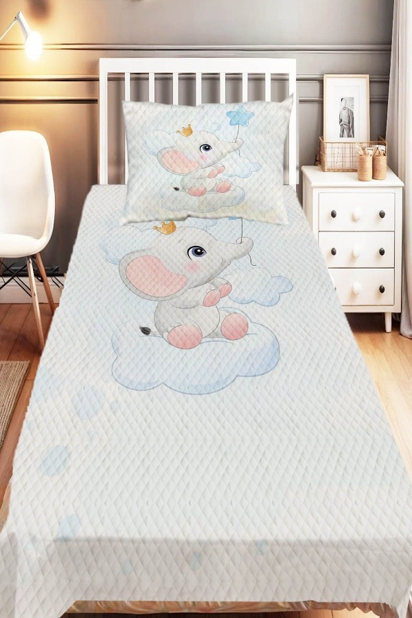 Uçan Yıldız Sevimli Unicorn Desenli Tek Kişilik Çocuk Pike Takımı Uçan Yıldız Sevimli Unicorn Desenli Tek Kişilik Çocuk Pike Takımı