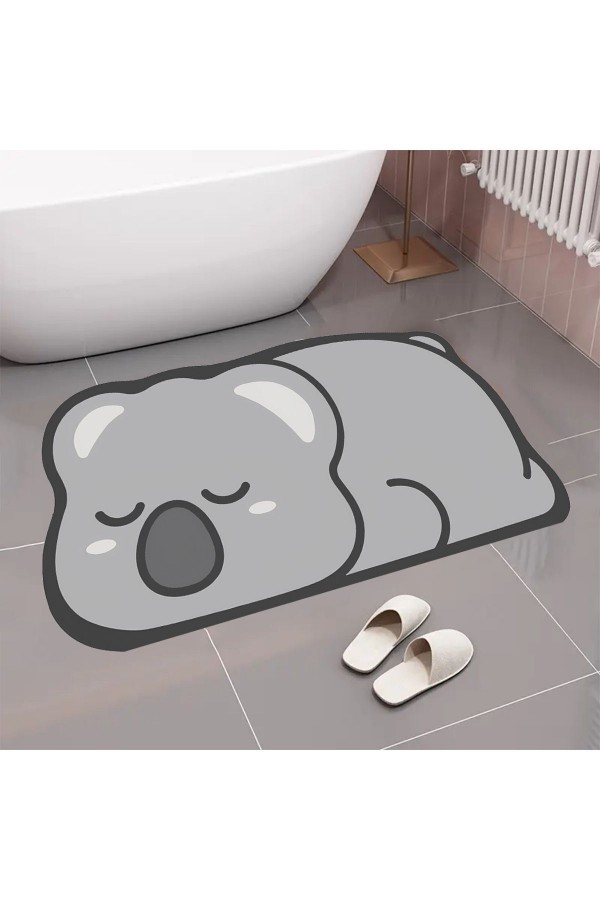 Sevimli Koala Su Emici Duş Önü Banyo Paspası Klozet Tek Parça Hayvanlı Banyo Halısı Sevimli Koala Su Emici Duş Önü Banyo Paspası Klozet Tek Parça Hayvanlı Banyo Halısı
