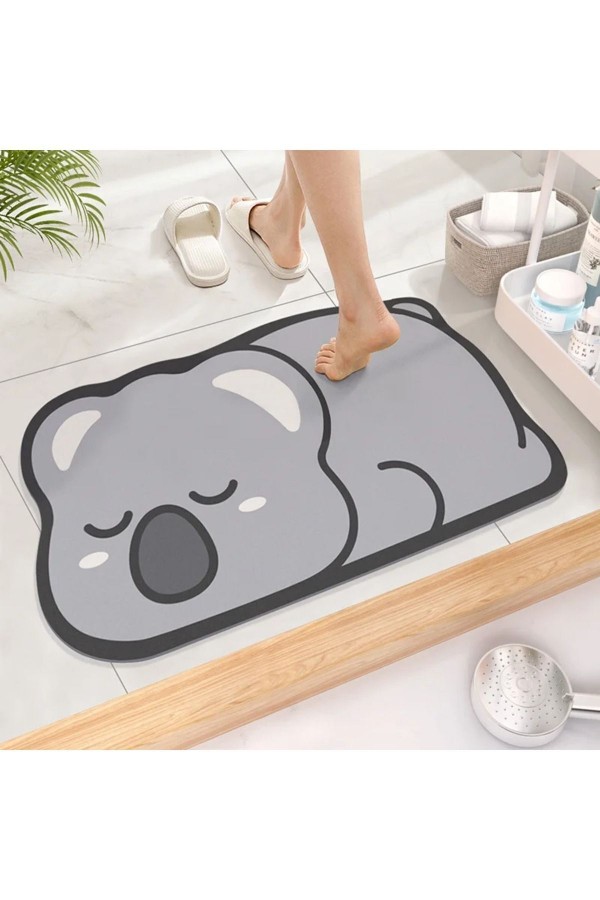 Sevimli Koala Su Emici Duş Önü Banyo Paspası Klozet Tek Parça Hayvanlı Banyo Halısı Sevimli Koala Su Emici Duş Önü Banyo Paspası Klozet Tek Parça Hayvanlı Banyo Halısı