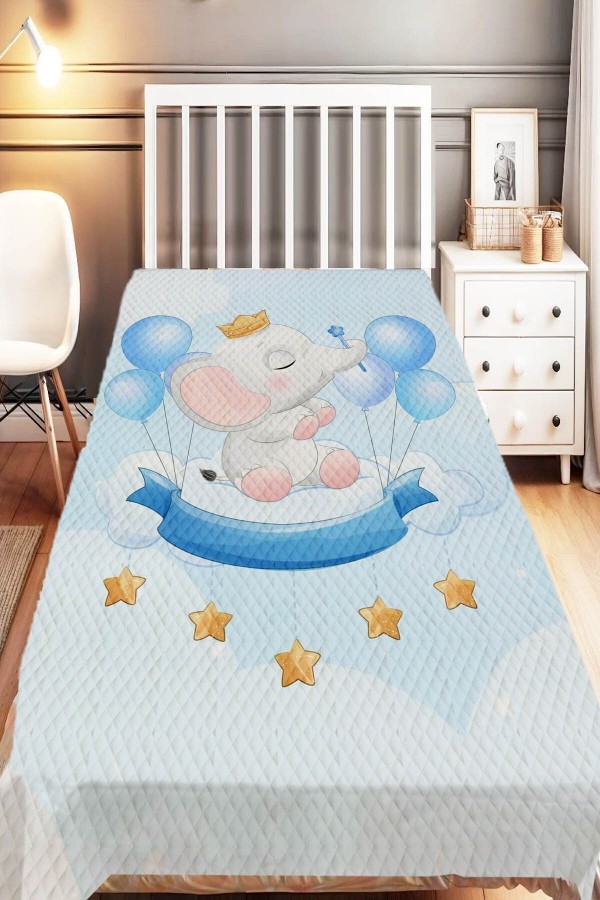 Mavi Sevimli Zebra Hayvanlı Desenli Tek Kişilik Çocuk Pike Takımı Mavi Sevimli Zebra Hayvanlı Desenli Tek Kişilik Çocuk Pike Takımı