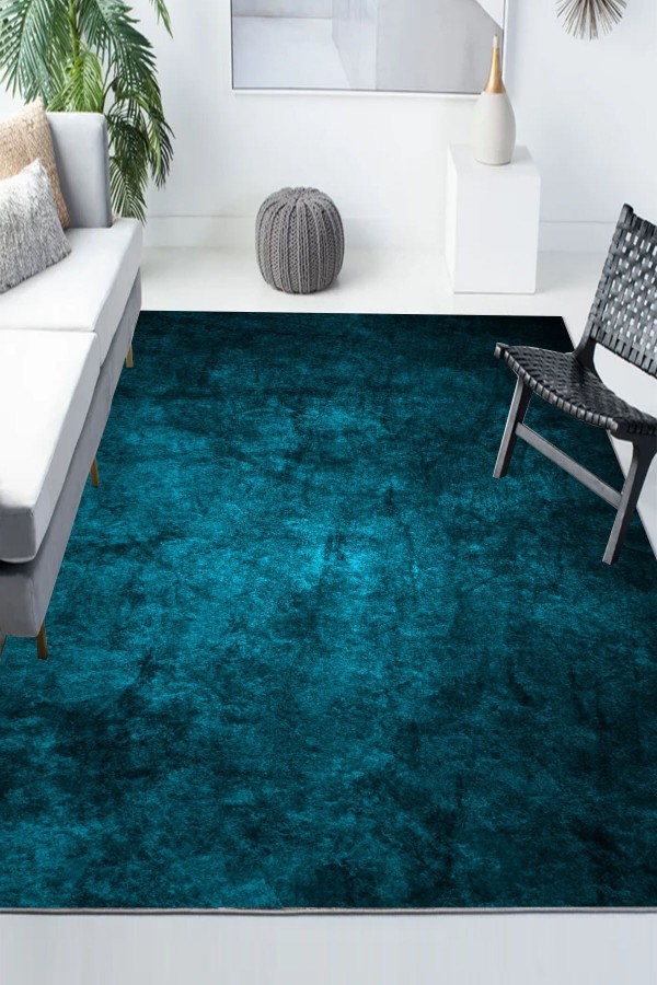 Yeşil Siyah Desenli Modern Kaymaz Yıkanabilir Mutfak Salon Halısı Yeşil Siyah Desenli Modern Kaymaz Yıkanabilir Mutfak Salon Halısı