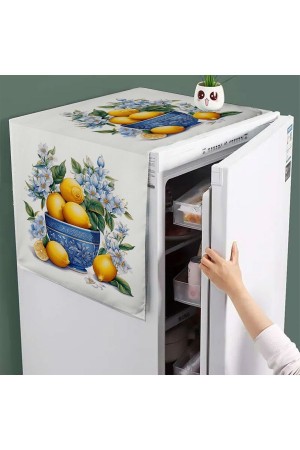 Vintage Limonlar Desenli Dekoratif Difiriz ve Buzdolabı Örtüsü 60x140cm Vintage Limonlar Desenli Dekoratif Difiriz ve Buzdolabı Örtüsü 60x140cm