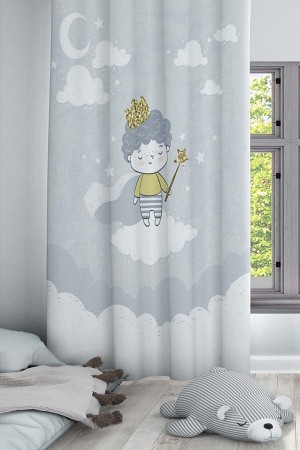 Küçük Prens Desenli Dekoratif Çocuk Ve Bebek Odası Fon Perde Küçük Prens Desenli Dekoratif Çocuk Ve Bebek Odası Fon Perde