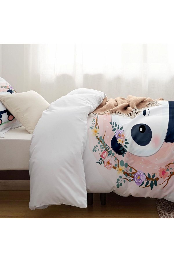 Sevimli Oturan Panda Desenli Çarşafsız Tek Kişilik Çocuk Nevresim Takımı Sevimli Oturan Panda Desenli Çarşafsız Tek Kişilik Çocuk Nevresim Takımı