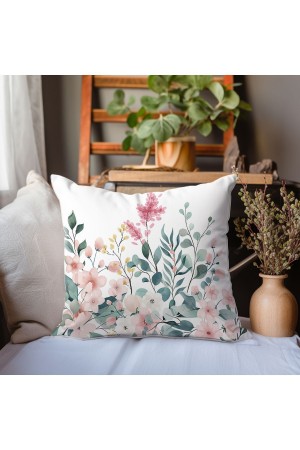 Renkli Çiçekler Desenli Dijital Baskılı Dekoratif Çift Taraflı Kırlent Kılıfı 43x43cm Renkli Çiçekler Desenli Dijital Baskılı Dekoratif Çift Taraflı Kırlent Kılıfı 43x43cm