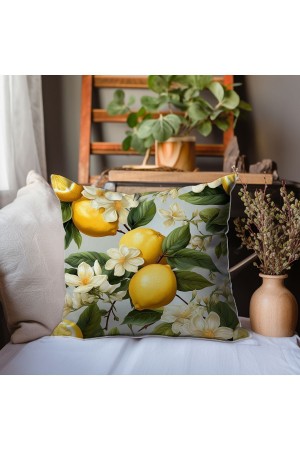 Yeşil Yapraklı Limonlu Desenli Dijital Baskılı Dekoratif Çift Taraflı Kırlent Kılıfı 43x43cm Yeşil Yapraklı Limonlu Desenli Dijital Baskılı Dekoratif Çift Taraflı Kırlent Kılıfı 43x43cm