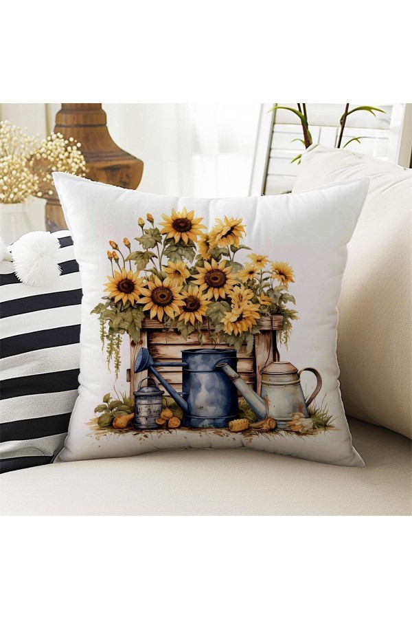 4 lü Set Kırlent Kılıfı Ay Çiçeği Desenli Dijital Baskılı Hediyelik 4 lü Set Kırlent Kılıfı Ay Çiçeği Desenli Dijital Baskılı Hediyelik