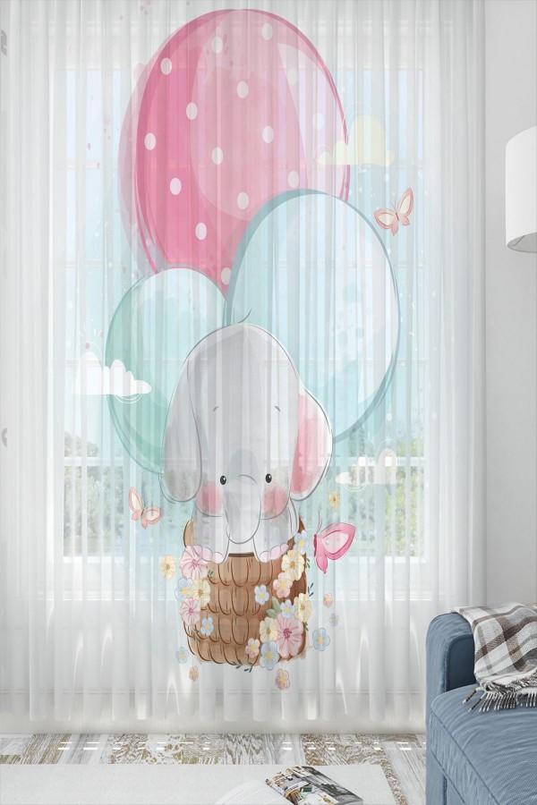 Filli Tilki Desenli Dekoratif Çocuk Bebek Odası Tek Kanat Tül Perde Filli Tilki Desenli Dekoratif Çocuk Bebek Odası Tek Kanat Tül Perde