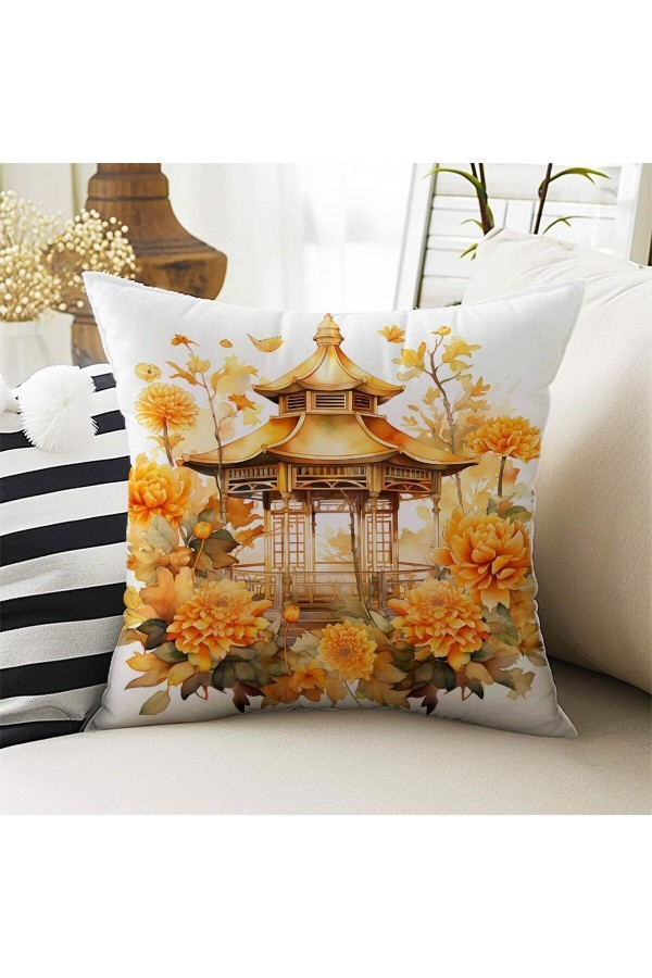4 lü Set Kırlent Kılıfı Sarı Çiçekler Desenli Dijital Baskılı Hediyelik 4 lü Set Kırlent Kılıfı Sarı Çiçekler Desenli Dijital Baskılı Hediyelik