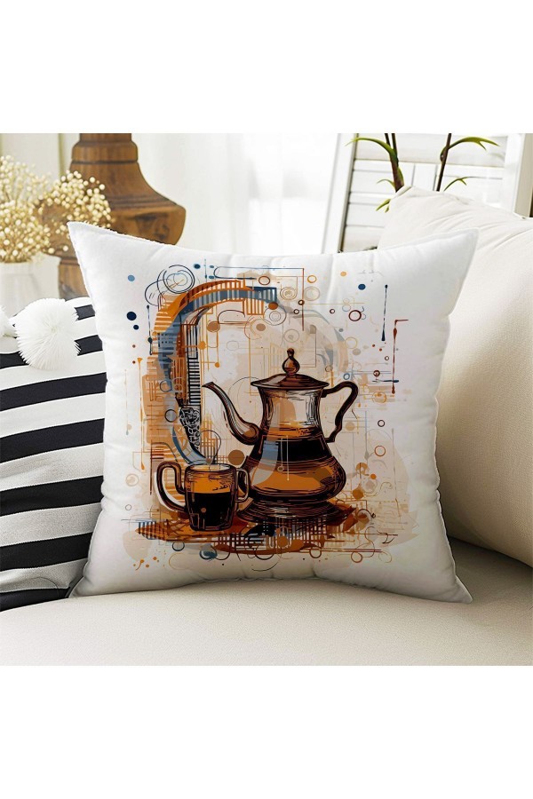 4 lü Set Kırlent Kılıfı Vintage Kahve Cezve Desenli Dijital Baskılı Hediyelik 4 lü Set Kırlent Kılıfı Vintage Kahve Cezve Desenli Dijital Baskılı Hediyelik