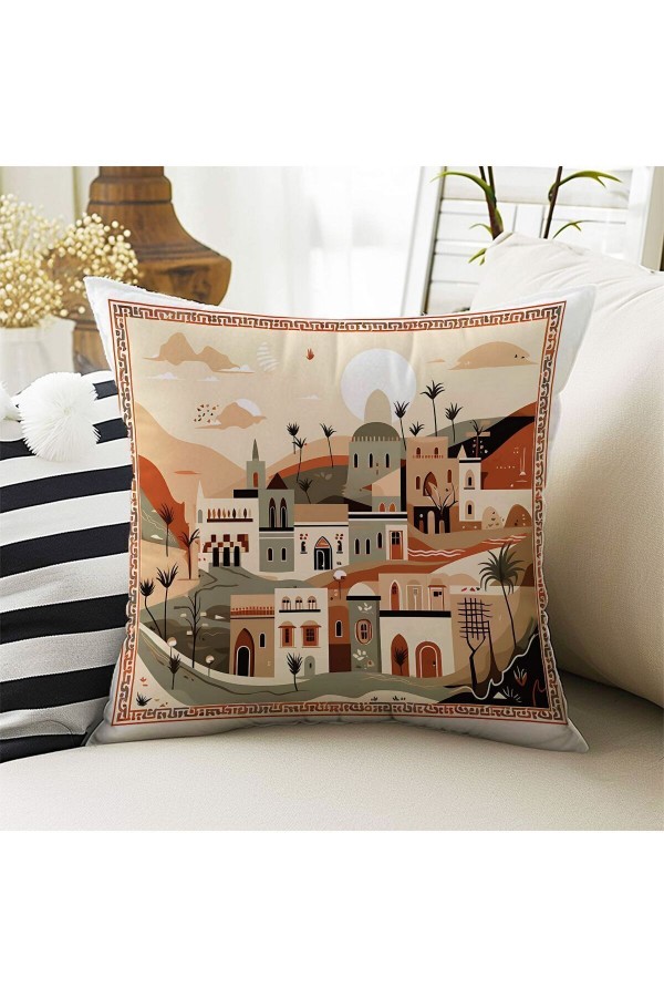 4 lü Set Kırlent Kılıfı Vintage Şehir Desenli Dijital Baskılı Hediyelik 4 lü Set Kırlent Kılıfı Vintage Şehir Desenli Dijital Baskılı Hediyelik