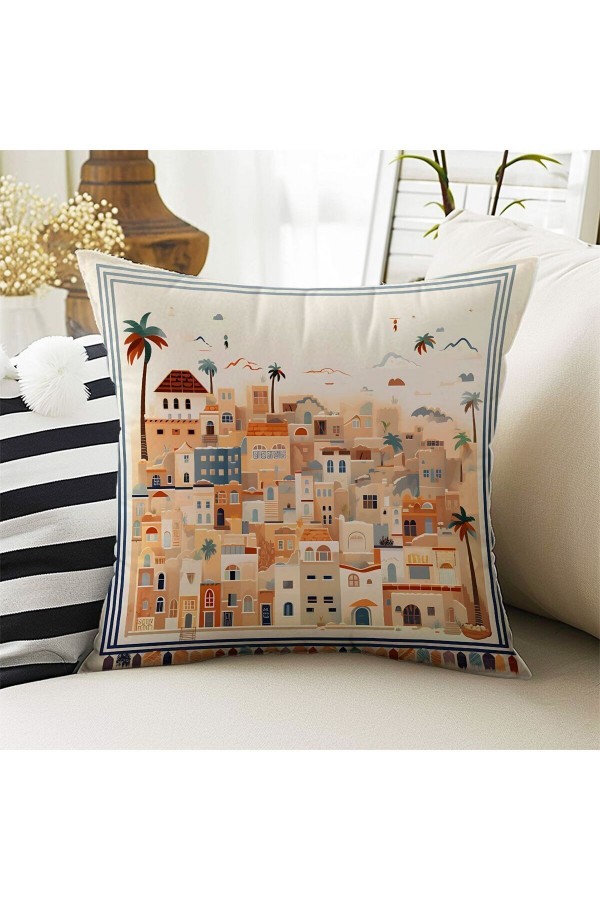 4 lü Set Kırlent Kılıfı Vintage Şehir Desenli Dijital Baskılı Hediyelik 4 lü Set Kırlent Kılıfı Vintage Şehir Desenli Dijital Baskılı Hediyelik