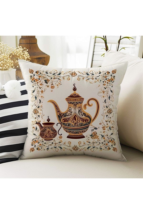 4 lü Set Kırlent Kılıfı Retro Çaydanlıklar Desenli Dijital Baskılı Hediyelik 4 lü Set Kırlent Kılıfı Retro Çaydanlıklar Desenli Dijital Baskılı Hediyelik