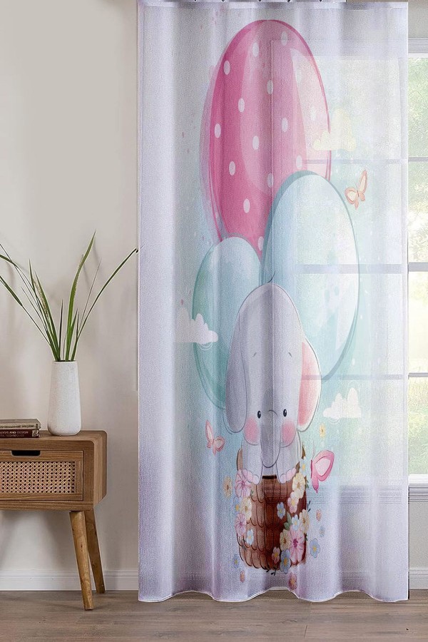 Filli Tilki Desenli Dekoratif Çocuk Bebek Odası Tek Kanat Tül Perde Filli Tilki Desenli Dekoratif Çocuk Bebek Odası Tek Kanat Tül Perde