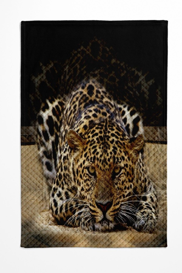 Leopar Desenli Baskılı Dekoratif Yatak Örtüsü Çift Kişilik Yastıklı Pike Takımı Leopar Desenli Baskılı Dekoratif Yatak Örtüsü Çift Kişilik Yastıklı Pike Takımı