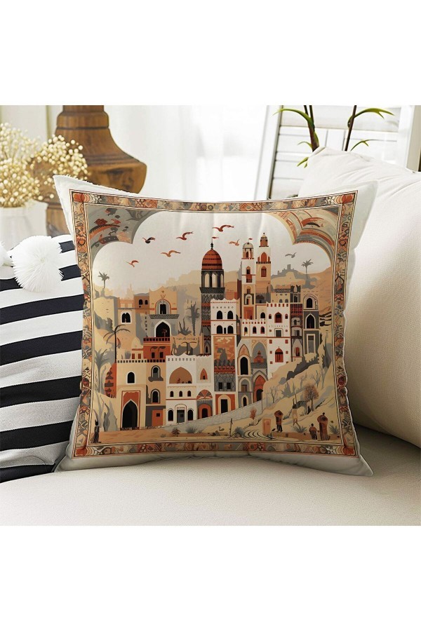 4 lü Set Kırlent Kılıfı Vintage Şehir Desenli Dijital Baskılı Hediyelik 4 lü Set Kırlent Kılıfı Vintage Şehir Desenli Dijital Baskılı Hediyelik