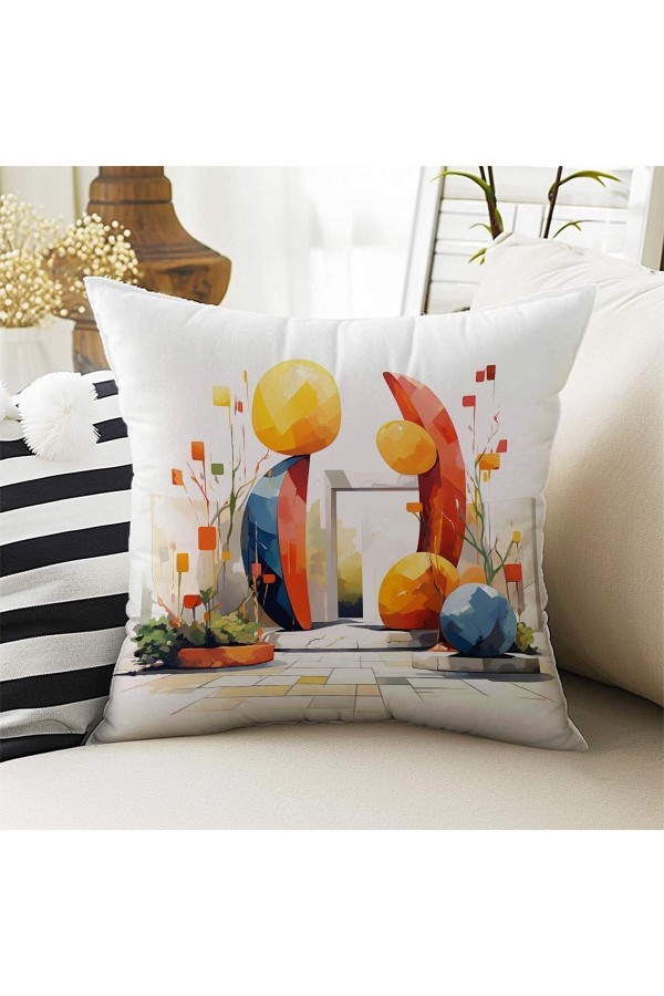 4 lü Set Kırlent Kılıfı Geometrik Desenli Dijital Baskılı 4 lü Set Kırlent Kılıfı Geometrik Desenli Dijital Baskılı