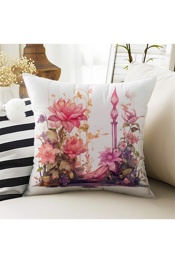 4 lü Set Kırlent Kılıfı Pembe Peri Kız Desenli Dijital Baskılı 4 lü Set Kırlent Kılıfı Pembe Peri Kız Desenli Dijital Baskılı