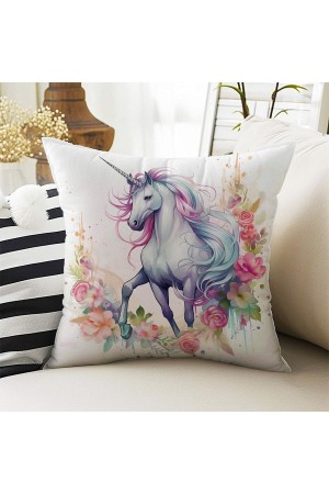 Unicorn At Desenli Çift Taraflı Dijital Baskılı Kırlent Kılıfı Ds04 Unicorn At Desenli Çift Taraflı Dijital Baskılı Kırlent Kılıfı Ds04